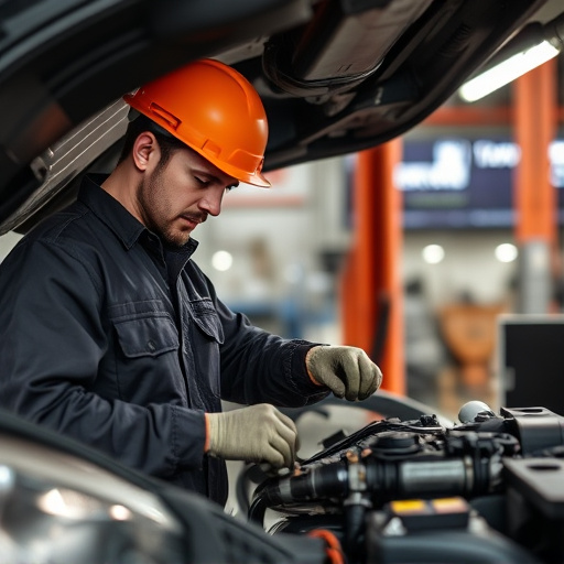 auto technician working