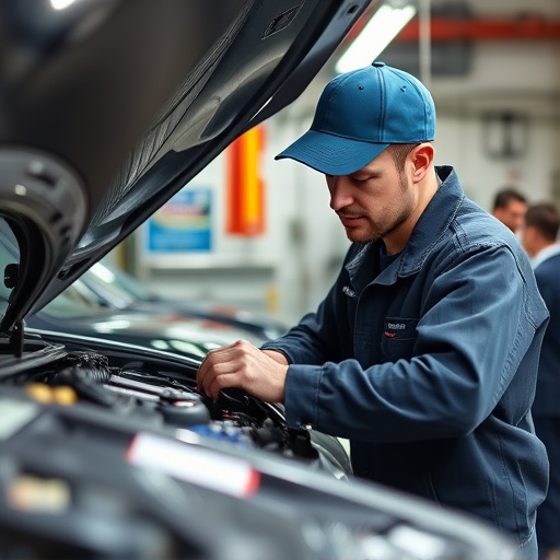 auto technician working
