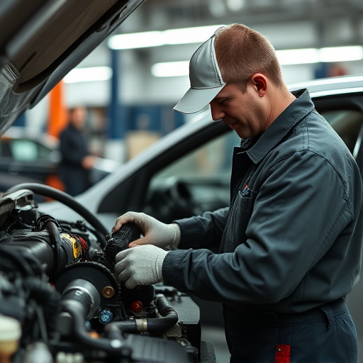 auto technician working