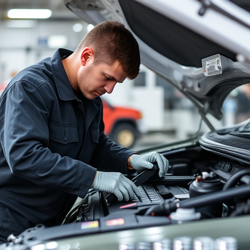 auto technician working