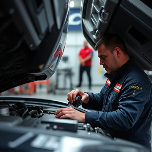 auto technician working