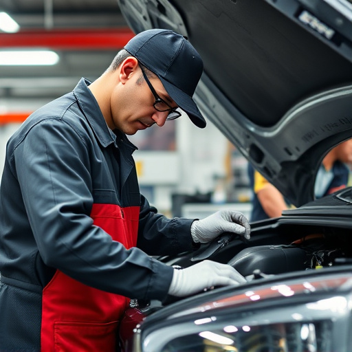 auto technician working
