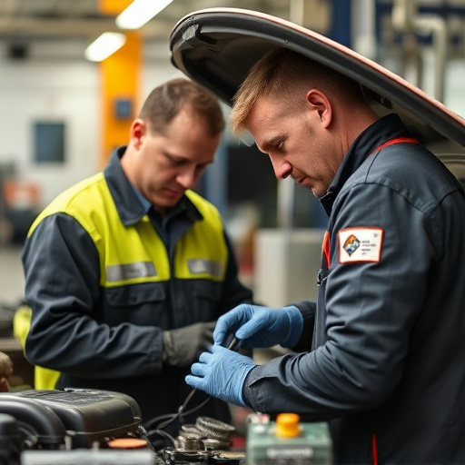 auto technician working