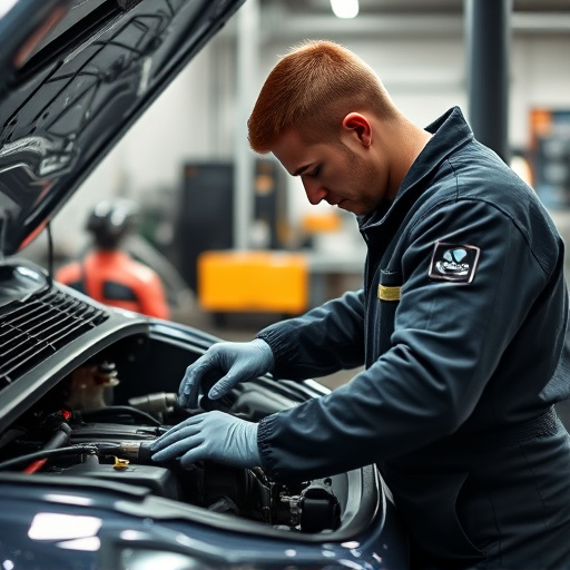 auto technician working