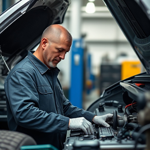 auto technician working