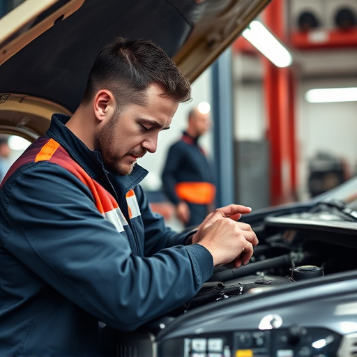 auto technician working