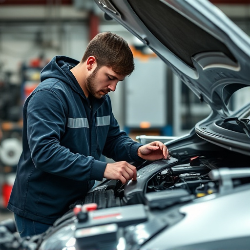 auto technician working