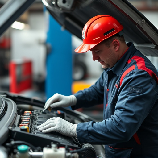 auto technician working