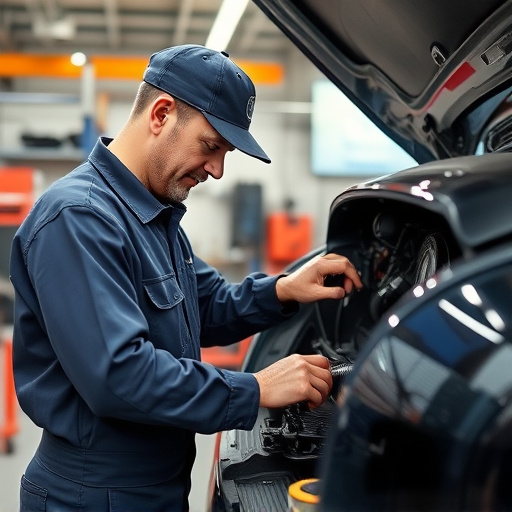 auto technician working