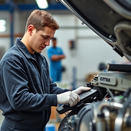 auto technician working
