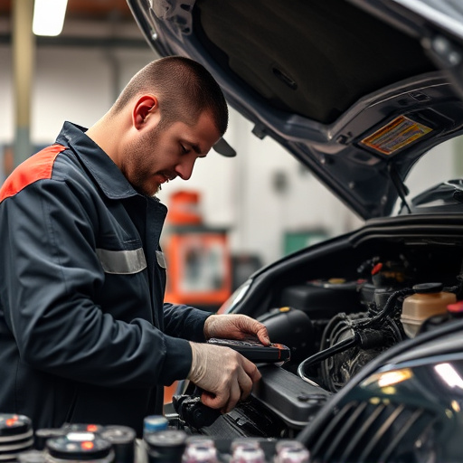 auto technician working
