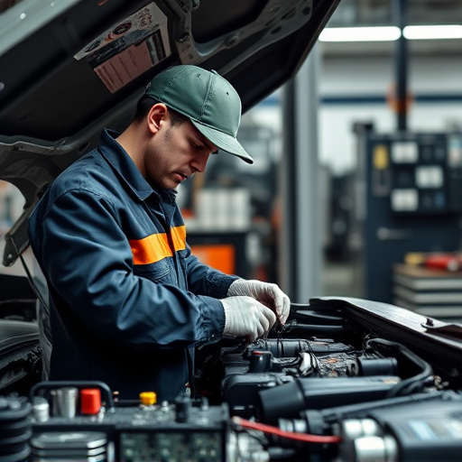 auto technician working