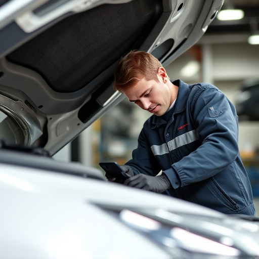 auto technician working
