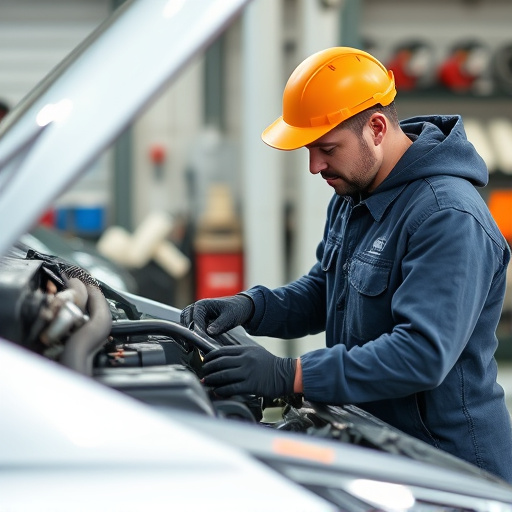 auto technician working