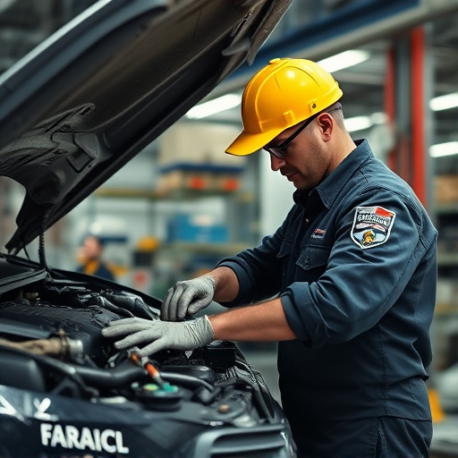 auto technician working