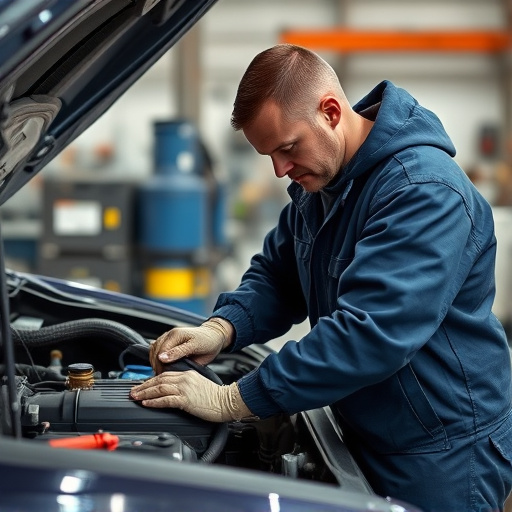 auto technician working