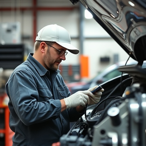 auto technician working