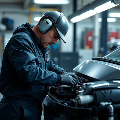 auto technician working
