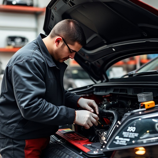 auto technician working