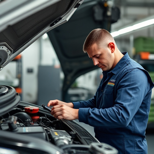 auto technician working