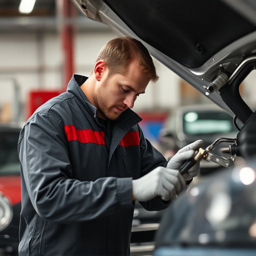 auto technician working