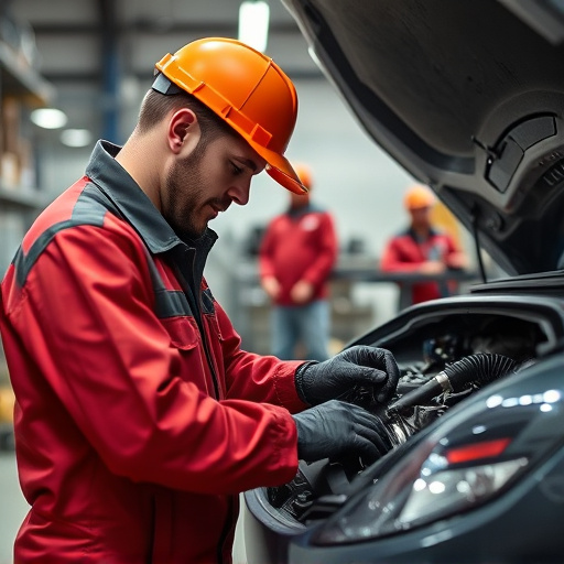 auto technician working