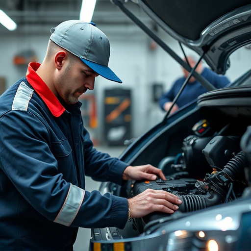 auto technician working