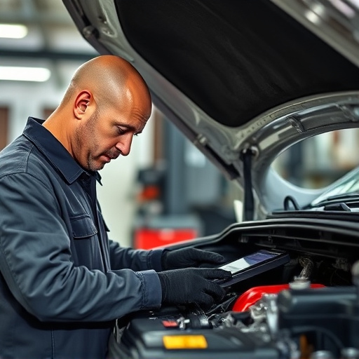 auto technician working