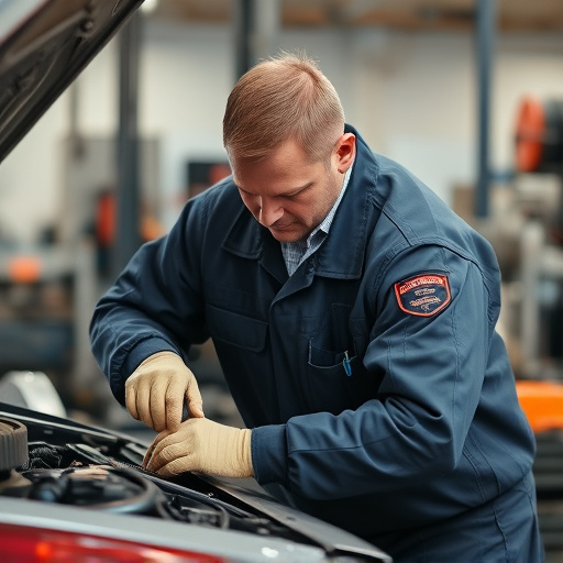 auto technician working