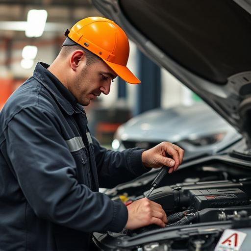 auto technician working