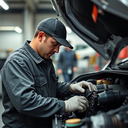 auto technician working