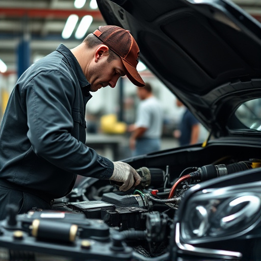 auto technician working