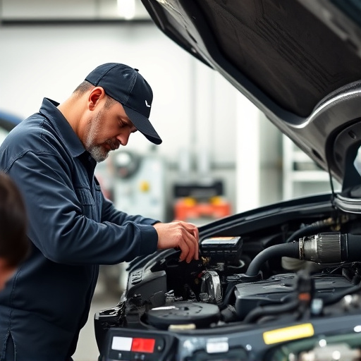 auto technician working
