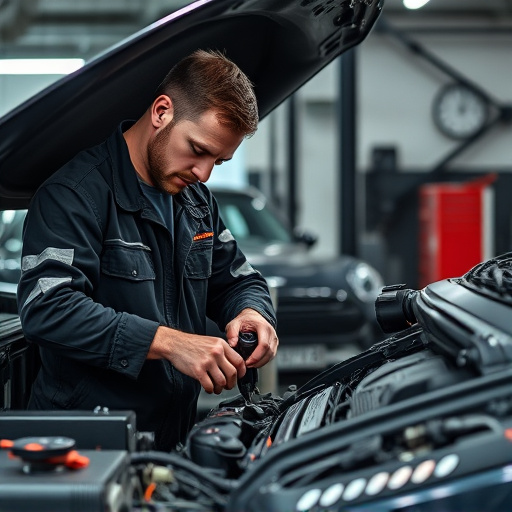 auto technician working