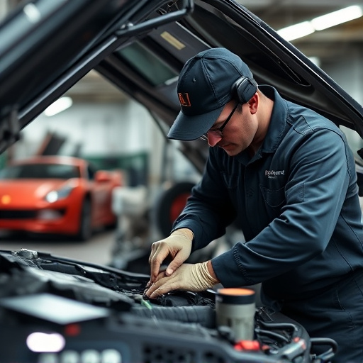 auto technician working