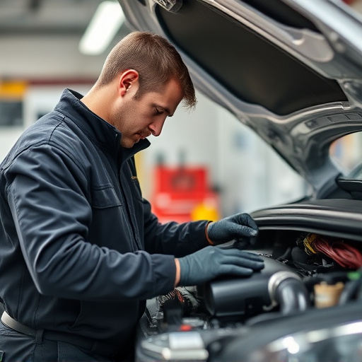auto technician working