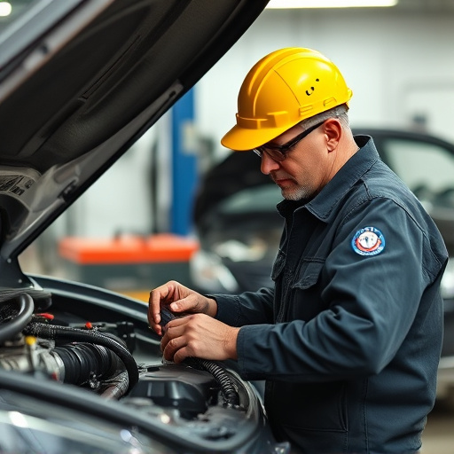 auto technician working