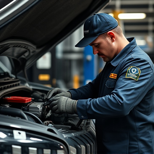 auto technician working