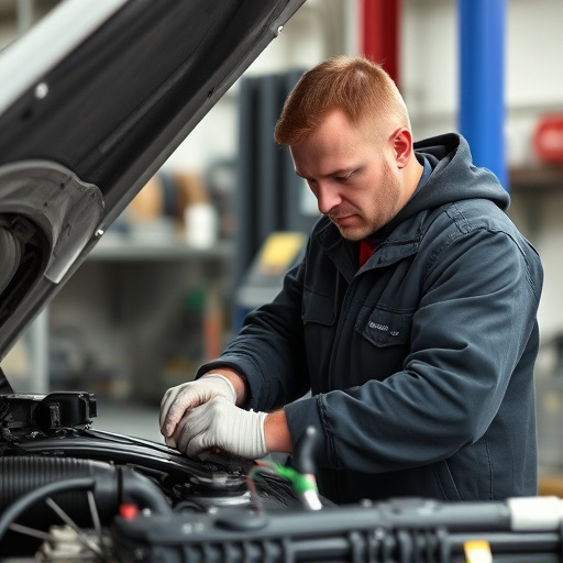auto technician working