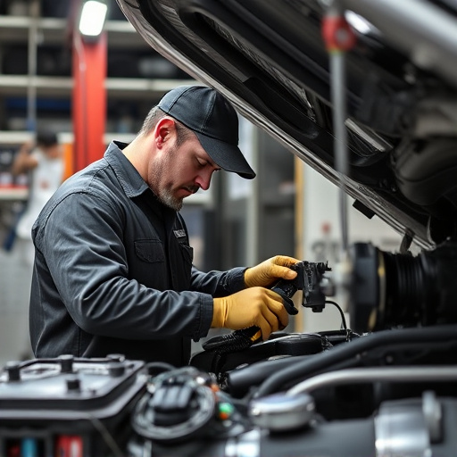 auto technician working