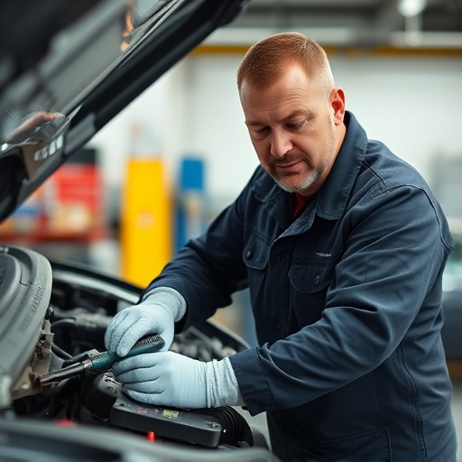 auto technician working