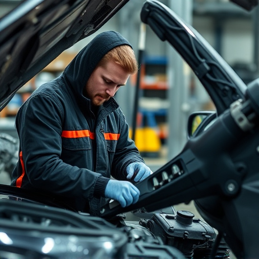 auto technician working