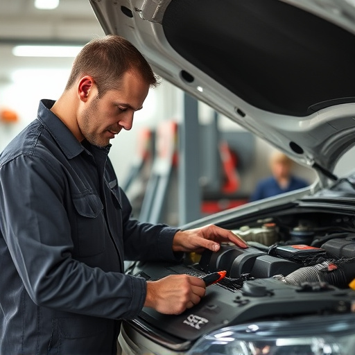 auto technician working