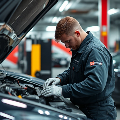 auto technician working