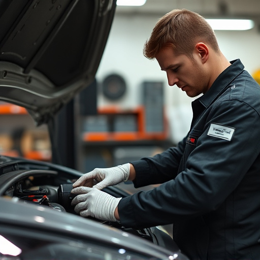 auto technician working