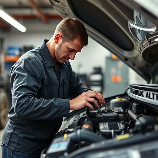auto technician working