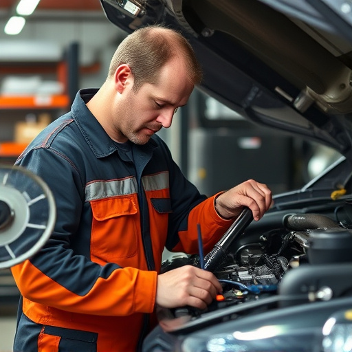 auto technician working
