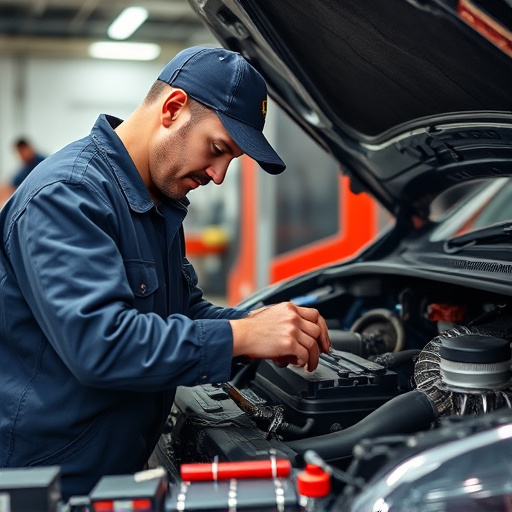 auto technician working