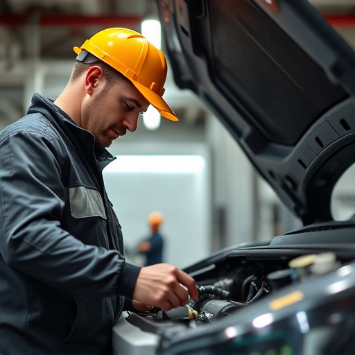 auto technician working