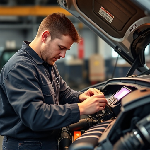 auto technician working